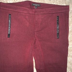 Burgundy and black pants. Size 10